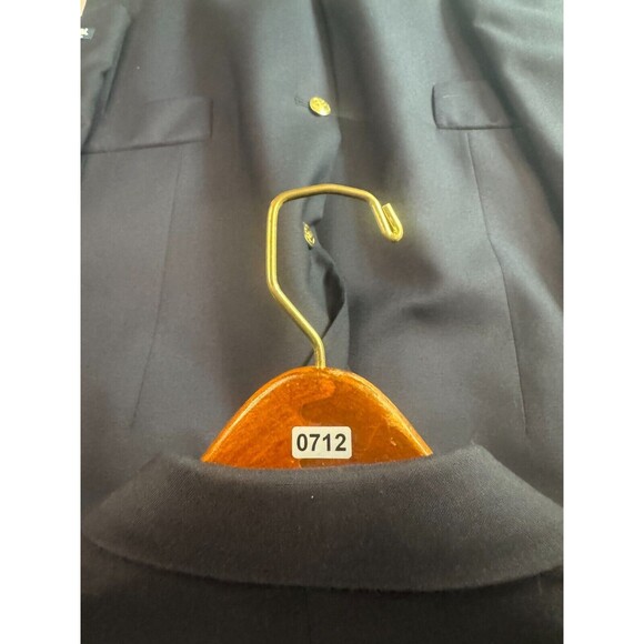 Hart Schaffner Marx Sports Coat Men Size 43L 2 Button Black Classic Wool - Picture 16 of 16